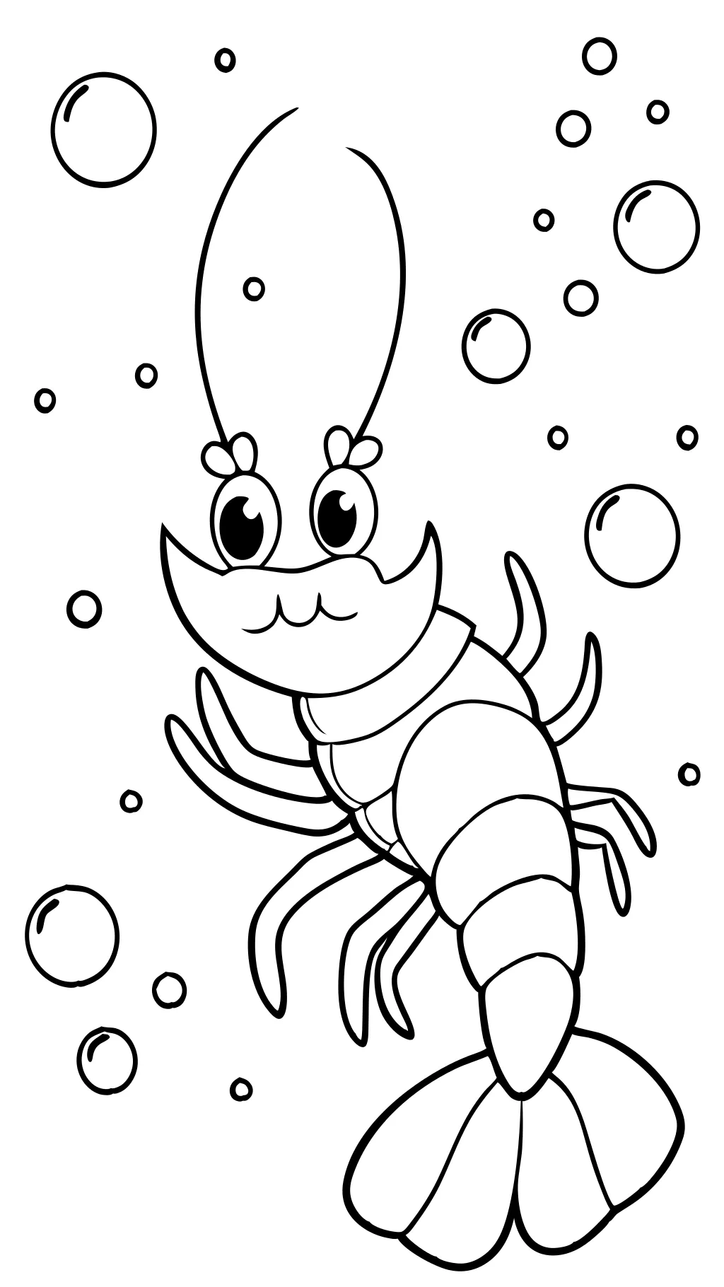 shrimp coloring page